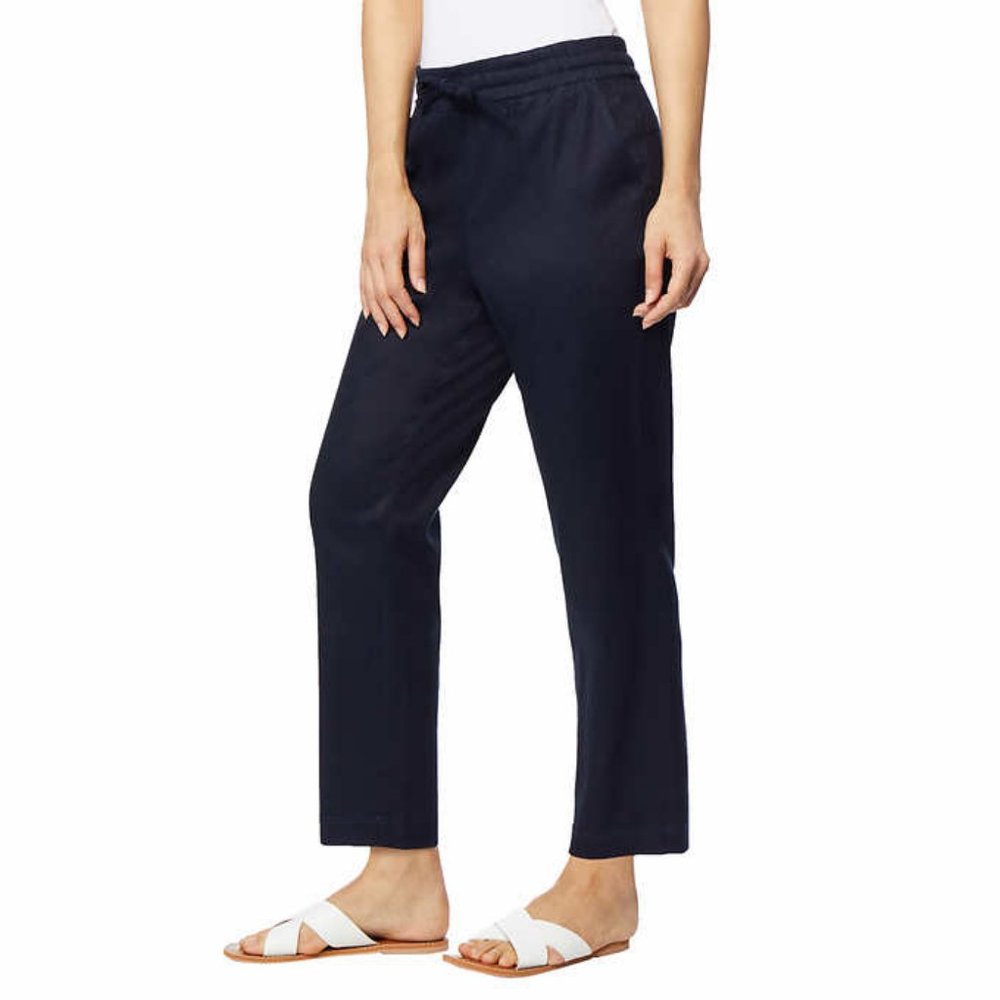 32 Degrees Cool Linen Blend Pants XL Navy Blue